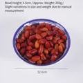 Réplica de comida realista 1:1 con frijoles rojos en un cuenco de cerámica azul y blanco - Cacahuetes