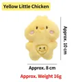 Cute yellow chick plush cat toy with soft fabric and catnip, size 10cm by 8cm - Yellow Chick