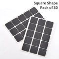 30pcs set of square black anti-slip furniture pads with diamond texture for chair legs - Square 30pcs