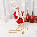Electric musical climbing Santa Claus with gold bead chain for festive Christmas home decor - Climbing Bead Santa Claus