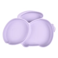 Light purple rabbit-shaped silicone divided suction plate for baby feeding training - Y2 Single Plate (Light Purple/Rabbit)