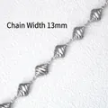 Catena in acciaio inossidabile da 13mm stile conchiglia per gioielli fai da te - 2# Catena a conchiglia piatta (Larghezza 13mm/Metro)