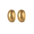 Boucles d'oreilles cœur géométriques plaquées or 18 carats de style vintage minimaliste - Or Ovale