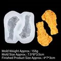 Molde de silicona para muslos de pollo frito para manualidades y resina realista - 2# Forma de pierna de pollo frito B724