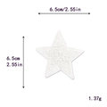 White star sequin patch for DIY clothing and crafts with 6.5cm dimension display - White Star #11