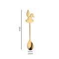 Cucchiaio con coniglio in acciaio dorato con misure di 14 cm di lunghezza e 2,4 cm - Oro