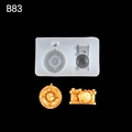 Mini silicone mold for wax seals and crafts featuring pocket watch and camera designs - B83