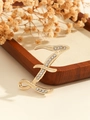 Elegant gold-plated alloy brooch featuring a crystal-encrusted letter Z design - Gold Letter Z