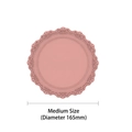 Set de table rose en silicone de taille moyenne avec motif en relief vintage de 165 mm de diamètre - Moyen / 16.5cm de Diamètre / Rose fumé