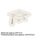 Weiße Silikonform in Doktorhut-Form für Fondant und Schokoladen-Kuchendekoration - 1# Doktorhut / Grau