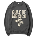 Dark grey Gulf of Mexico Beach 2025 graphic sweatshirt in a comfortable loose fit - Dark Gray