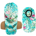 Cuffia da notte in raso floreale per capelli lunghi con stampa tropicale - Taglia unica / Azzurro Con Fiori Rosa