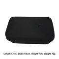 Dettaglio custodia rigida in EVA nera con dimensioni 17x9,5x7cm e peso contenuto di 70g - Grande custodia quadrata
