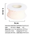 Off-white pleated linen ribbon, 2.5cm wide and 10 yards long for floral and cake wrapping - 2.5cm Cardboard Roll / Off-white