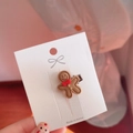 Grazioso fermaglio per capelli a forma di omino di pan di zenzero marrone - Stile A 1 Omino di Pan di Zenzero
