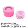 Pink silicone mold for making resin candle holders with meteorite crater texture - 8# B1104 / Pink