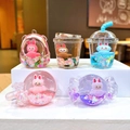 Luminous Labubu acrylic liquid keychain with floating glitter and cartoon figure charms - [mixed Colors] Airplane And Rabbit Combination / Quantity Without Keychain: 1 Piece