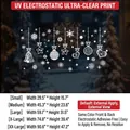 White Christmas snowflake window stickers in multiple sizes for glass door decoration - Small【75*40CM】 / White (Static Cling)