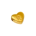 18K vergoldeter Herzanhänger mit erhabenem Buchstaben R für DIY Halsketten und Schmuck - Buchstabe R / Gold