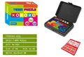Logic puzzle game console with multi-colored XO pieces and integrated timer - 022D Smart XO Puzzle (Timer Version)
