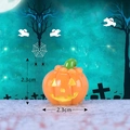 Miniature orange pumpkin figurine with smiley face, 2.3cm x 2.3cm Halloween ornament - Pumpkin