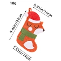 Calza di Natale a forma di volpe in feltro, 24x15cm, decorazione festiva arancione - Stile Volpe