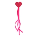 Pink heart fairy wand with red sequins and ribbon streamers for Valentine party - Red Sequin Heart Pink Ribbon Fairy Wand (No. 56)
