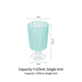 Frosted mint green glass goblet with white flower shaped base and 225ml capacity - Mint Green