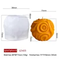 Moule en silicone pour bougies spirales avec dimensions détaillées pour bricolage DIY - Sphère Spirale B LZ-655