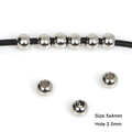 Silver 5x4mm stainless steel flat round spacer beads with 2.5mm hole for DIY jewelry - 5x4mm (Hole 2.5mm) 50 Pieces
