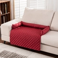 Protezione per divano rosso scuro impermeabile per animali con tessuto trapuntato e bordi - 75*75cm (Con Supporto) / Rosso