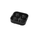 Moule carré en silicone noir à 4 cavités pour glaçons en forme de crâne avec couvercles - 4-Grille Sphère / Noir