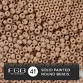 Milk tea brown 4mm glass round beads with solid lacquer finish for DIY jewelry crafting - EU 41