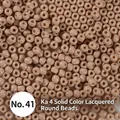 Milk tea brown 4mm glass round beads with solid lacquer finish for DIY jewelry crafting - EU 41