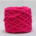 Lana gruesa de chenilla rosa roja para tejer a mano bufandas y mantas DIY - Rojo Rosa (12)