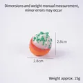 Takoyaki octopus ball food model pendant with green toppings, 2.8cm diameter charm - White Sauce Takoyaki (No Keychain)