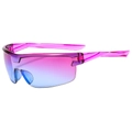 Sport sunglasses with purple gradient lenses and translucent pink frame for cycling - Gradient Purple