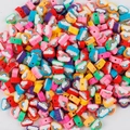 Regenbogen-Perlen aus Fimo in Bogenform für DIY-Schmuck und Handyketten-Zubehör - Regenbogen