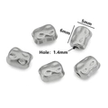 Silver irregular baroque style stainless steel beads for DIY jewelry 5x6mm - Style K / Steel