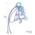 Porte-clés bleu avec pendentif chien ballon et sangle tissée, longueur 16cm pour sacs - K2508-4 Chien Violet