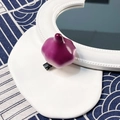 Funny purple garlic hair clip with black duckbill clip for women creative hair accessory - Purple Garlic