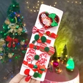 10er-Set rote Weihnachts-Haarspangen mit Pailletten, Schleifen und festlichen Rentiergeweihen - 1# Pailletten Herz 10er Set