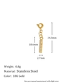 18K gold plated stainless steel heart spring clasp pendant with sparkling crystals - Rectangular Rhinestone Bar Style (E7490)