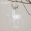 Clear acrylic reindeer Christmas ornament with gold glitter antlers for tree decor - Reindeer (WL2022-60)