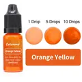 Orange yellow liquid dye for candles and soap in 10ml bottle with color intensity chart - 10ml / Orange & Yellow