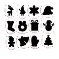Guide des tailles des cartes à gratter de Noël avec Père Noël, renne et bonhomme de neige - Style 8