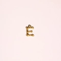 Golden letter E pendant with bamboo texture on a pink background for DIY necklace - Letter E (Single Pendant)