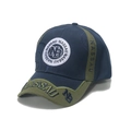 Détails de broderie haute densité sur casquette de baseball en toile bicolore - M(56-58cm) / Vert Militaire