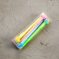 Set of four colorful cartoon dinosaur glowing pens in a transparent plastic storage box - Little Dinosaur Style (ktzxb) / 4Pcs Set