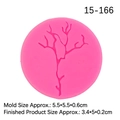Stampo in silicone rosa a forma di ramo per Halloween e fai-da-te 5,5x5,5cm - Rami Secchi / Rosa